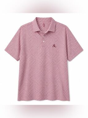 Rhoback Arkansas Wooo Pig Collegiate Polo White Carmine Red | Size XL